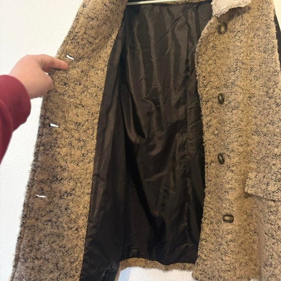 BAD Underground lined Sherpa and suede penny lane long coat size M - Picture 8 of 8
